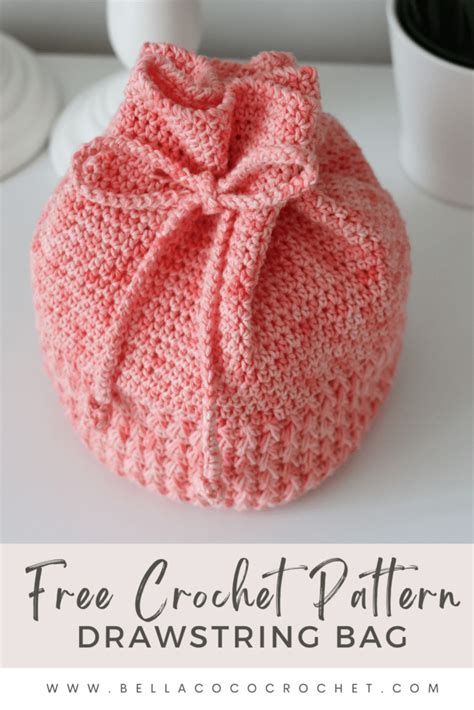 Crochet Drawstring Bag Pattern Drawstring bag pattern, Crochet