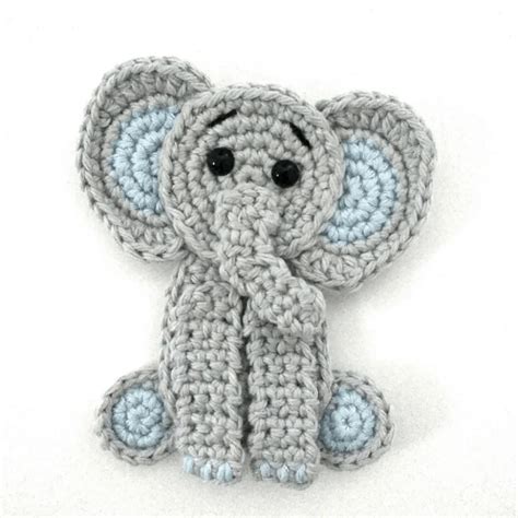Crochet Elephant Applique FREE Crochet Pattern