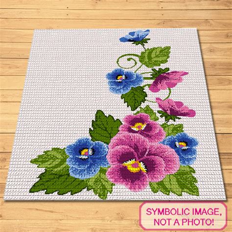 Crochet Flower Pattern Spring Crochet Pattern Tapestry Etsy