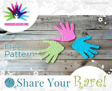 Crochet Hand Motif Pattern Jen Hayes Creations