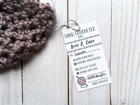 Crochet Handmade Tags