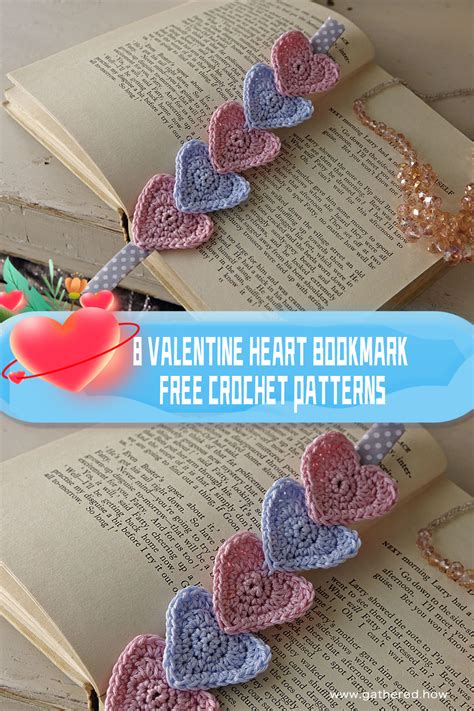 Crochet Heart Bookmark Pattern