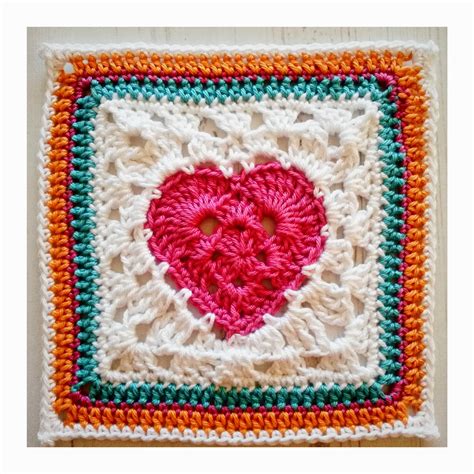 Crochet Heart Granny Square Free Patterns