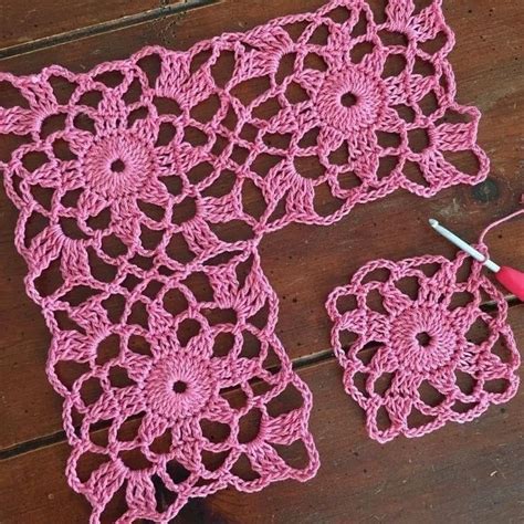 Crochet Lace Flower Square Motif Tutorial Part 1 of 2 YouTube