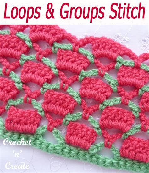 Crochet LoopsGroups Stitch Free Crochet Tutorial Crochet tutorials