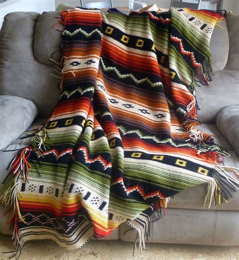 Crochet Navajo Blanke