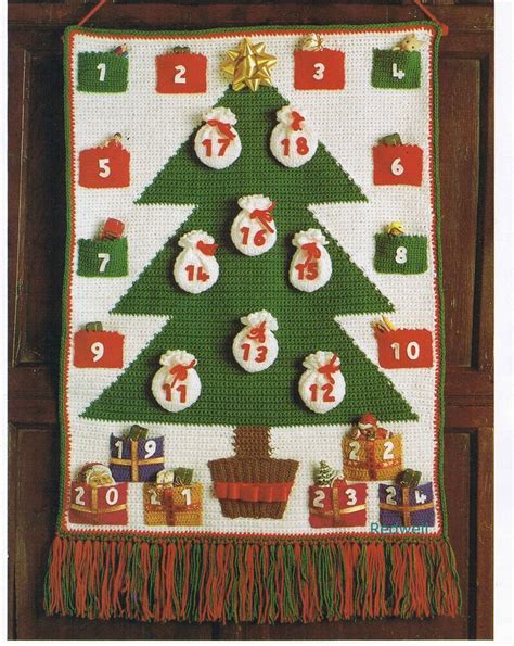 Crochet Pattern Christmas tree advent calender to crochet in DK nice