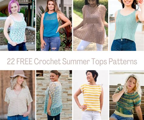 Crochet Pattern Round Up 22 Summer Top Patterns KnitcroAddict