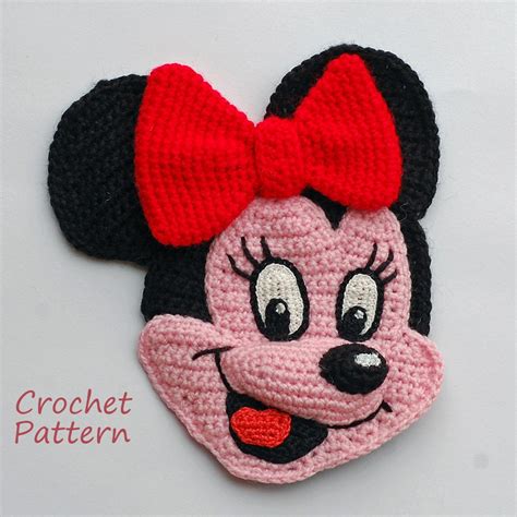 Crochet Pattern. Applique. Minnie Mouse