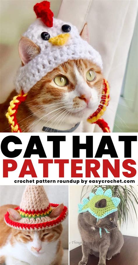 Crochet Patterns For Cat Hats