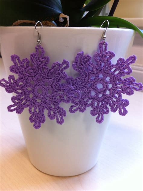 Crochet Snowflake Earrings