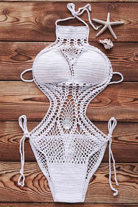 Crochet Swimsuit White