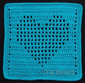 Crochet Treasures Heart Filet Block 2