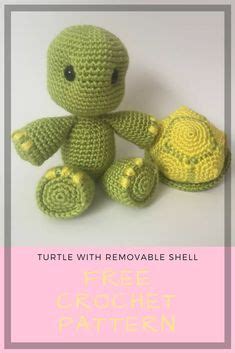 Crochet Turtle with Removable Shell Pattern Hooking Dreams