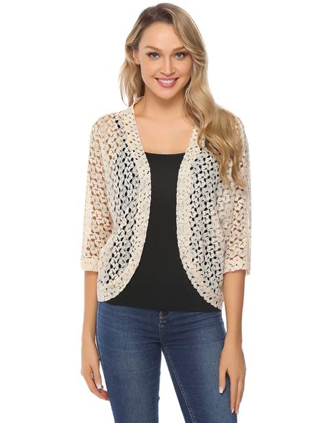 Crochet cropped cardigan. Women's Tie Front Bell Long Sleeve Cardigan Crop Top Crochet Knit Deep V Neck Cover up Tops. $26.99 $ 26. 99. FREE delivery. Slippie. Women Summer Cardigan Cropped V Neck Cardigan Sweaters for Women Vest Boho. $26.66 $ 26. 66. FREE delivery Sun, May 28 . Or fastest delivery Thu, May 25 . Just Love. 