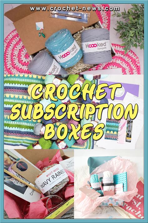 Crochet subscription box. Manual. SALE. skirt of the month® club. $30$69 Save 57%. SALE. yarn of the month® club. $25$54 Save 54%. Enjoy a fun surprise every month with our Darn Good Yarn subscription boxes. Choose from a monthly yarn subscription or skirt subscription box. 