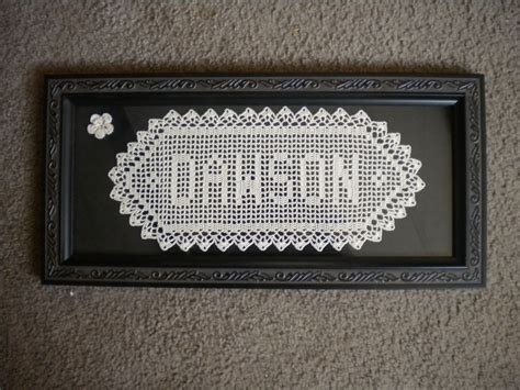 Crocheted Name Doily...(with your name) Filet crochet, Crochet edging