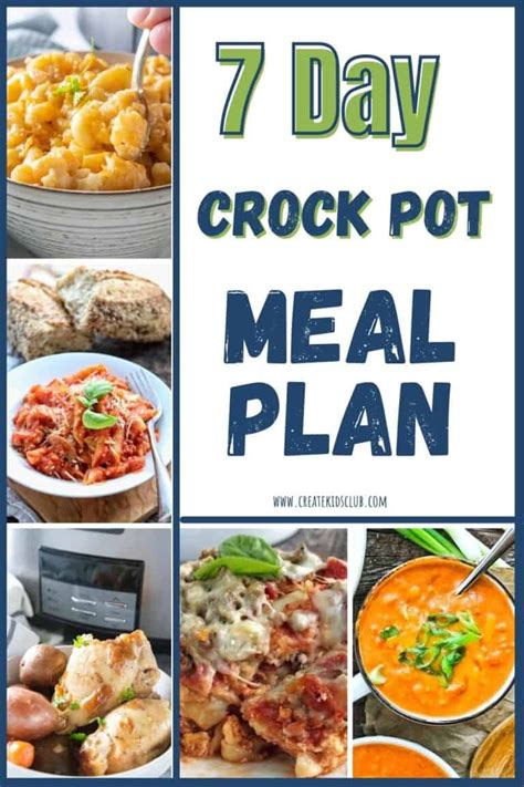 Crock Pot Meal Plan Printable Crockpot Meal Plan With …