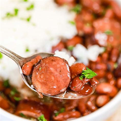 Crock Pot Red Beans and Rice with Canned Beans - The