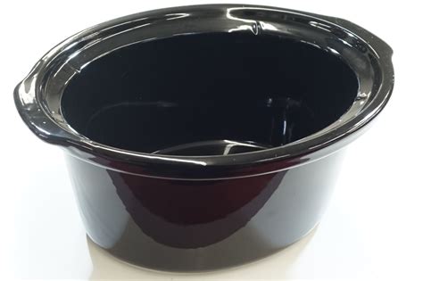 This 7-quart black stoneware dish fits into the heating base of a slow cooker. The stoneware is what holds all the ingredients and helps to retain heat within the appliance. If the stoneware has chipped or cracked, you will need this OEM replacement stoneware dish. Keep in mind it is dishwasher-friendly, however if being cleaned by hand, avoid ...
