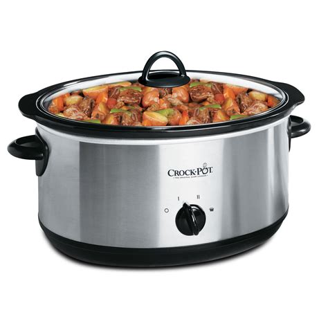 Crock-Pot 8 Qt Slow Cooker with Dipper, Stainless Steel …