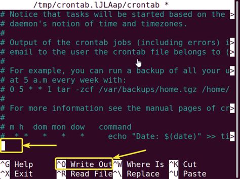 Crontab file.  Jun 1, 2025 · Linux crontab command help and information with c...