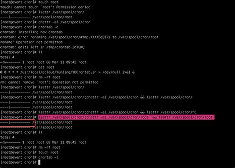 Crontab operation not permitted.  The crontab is configured directly by my root...