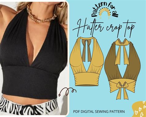 Crop Top Sewing Pattern Sewing Pattern Pattern Sewing Off The