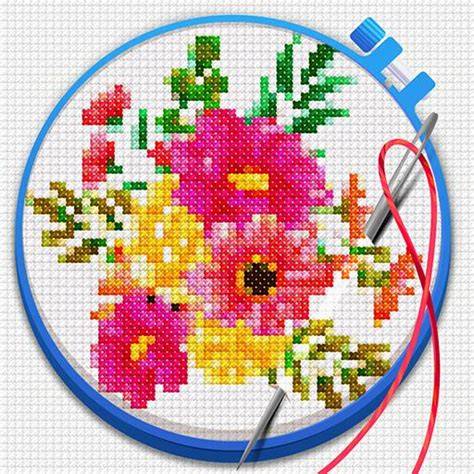Cross Stitch Coloring Ar