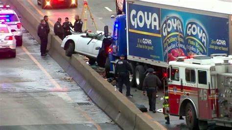 Cross bronx expressway accident today. KEY POINTS. An MTA passenger bus went off the road, crashed through a barrier and was left dangling off an overpass in the Bronx, leaving eight people, including the driver of the vehicle, injured ... 