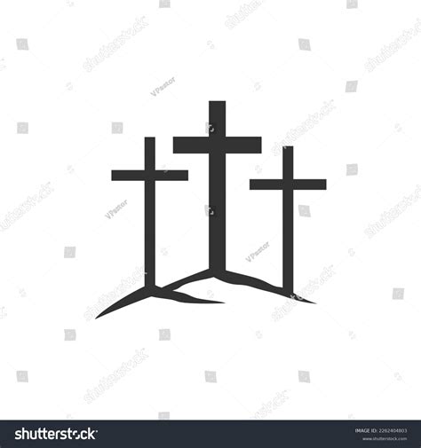 Cross with banner Royalty Free Vector Image VectorStock