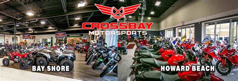 Crossbay motorsports photos. Crossbay Motorsports with locations in Bay Shore and Howard Beach, NY, featuring new & used Powersports Vehicles, Financing, Parts, and Service. 2023 Suzuki GSX-R1000RZ Suzuki revolutionized the sportbike category with the introduction of the original GSX-R750 in 1985, and then created another milestone in 2001 with the introduction of the GSX ... 