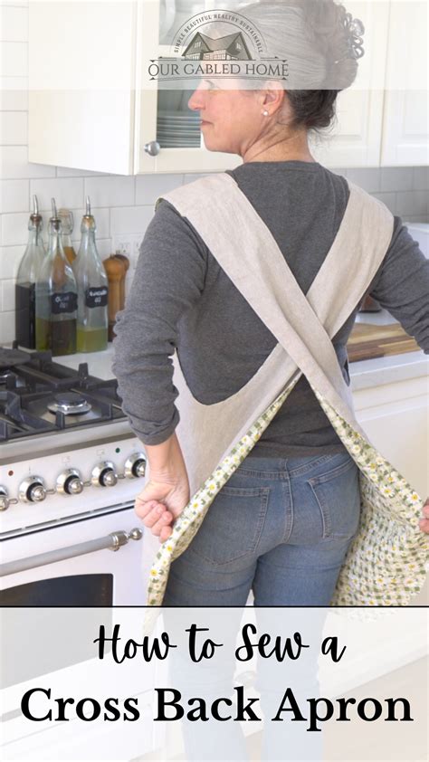 Crossover apron tutorial.  Perfect for beginners, this DIY apron is quick to make and ...
