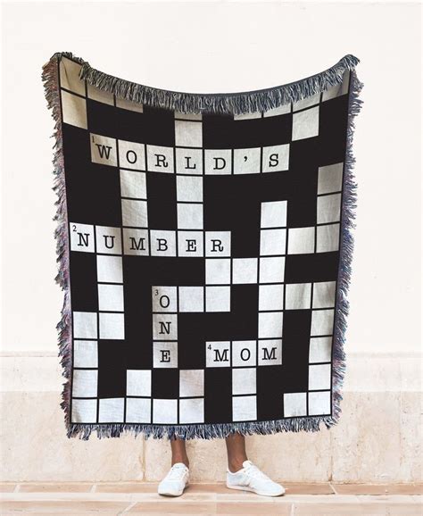 Crossword Blanket - Etsy