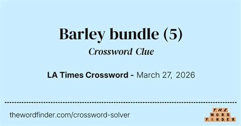 Crossword Clue Barley Relative