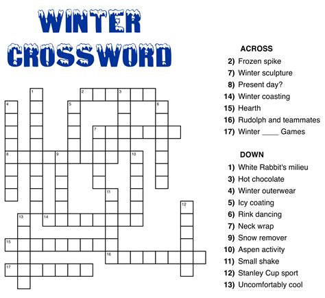 Crossword Puzzle Printable Easy