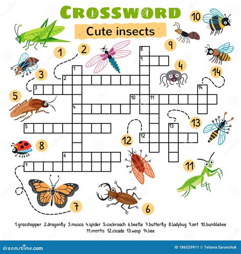 Crossword clue for insect. 