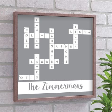 Crossword name wall art generator.  Create personalized Crossword name wall a...