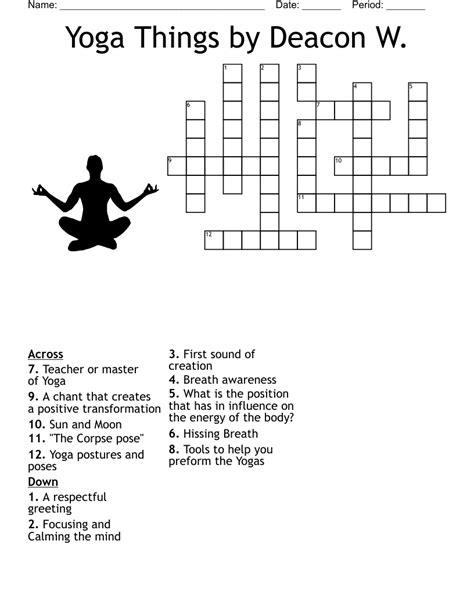 Crossword yoga pose. Yoga pose crossword clue. Written by krist May 29, 2023. In our website you will find the solution for Yoga pose crossword clue. Thank you all for choosing our website in finding all the solutions for La Times Daily Crossword. Our page is based on solving this crosswords everyday and sharing the answers with everybody so no one gets stuck in ... 