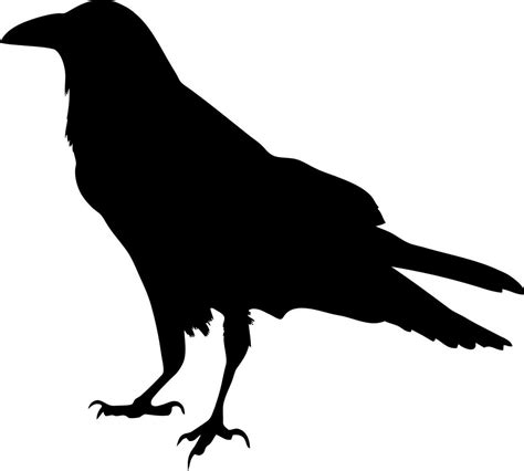 Crow Stencil Cutting File Download File Etsy