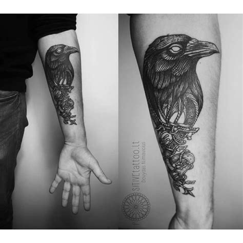 Crow forearm tattoo. Things To Know About Crow forearm tattoo. 