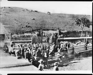 Crowd at the lynching of Lashenais (sp?) on the corner of Temple …