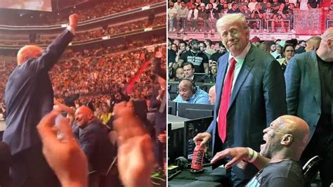 Crowd erupts at UFC 287 after they spot Donald Trump at …