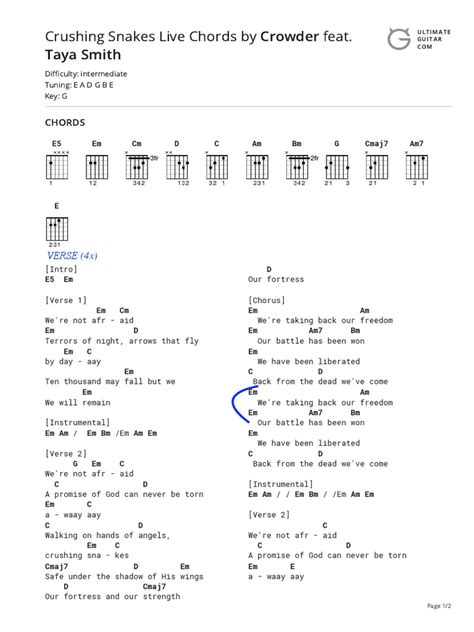 Crowder - Crushing Snakes (Chords) - Ultimate-Guitar.Com