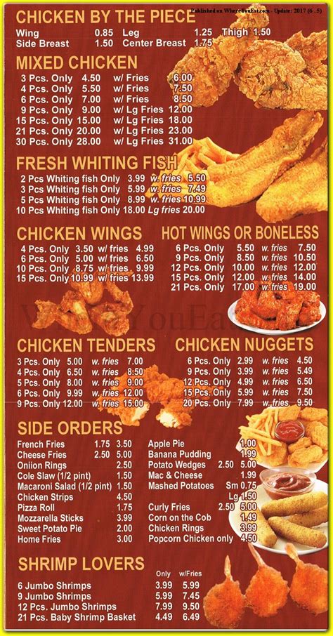 Crown Fried Chicken Menu - 1109 Clarkson Ave, Brooklyn, NY