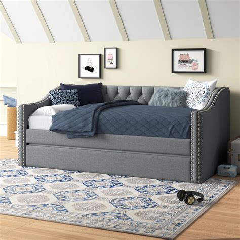 Crown Mark Loretta Gray Daybed with Trundle King