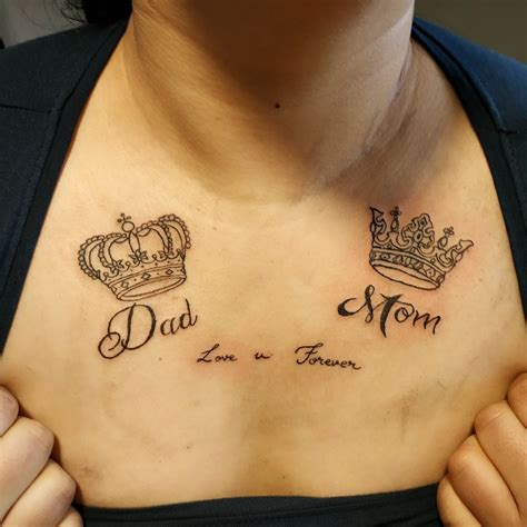 Crown Tattoos On Chest