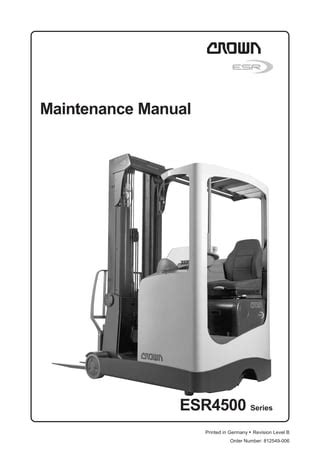 Crown esr4500 series forklift service repair maintenance manual download. - How to get love back in your relationship.