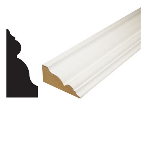 The Royal Moldings 8 ft. x 1-5/8 in. x 9/16 in. PVC Crown Molding installs with nails or glue as a finishing touch around cabinets and along ceilings. It's paintable for coordination with any room. Adding crown molding to your room adds value and a nice finishing touch..