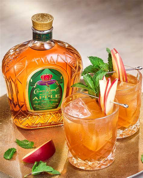 Crown royal apple drinks. Made with the signature smoothness of traditional Crown Royal and matured to perfection, our apple flavored whisky will enhance any cocktail party or ... 
